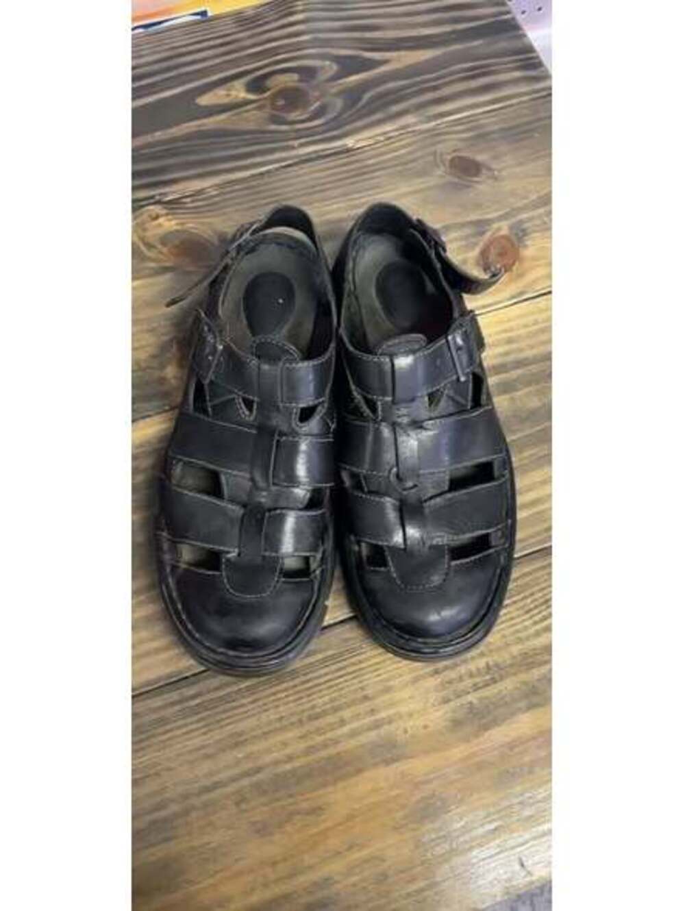 Black Leather Dr. Martens Sandals